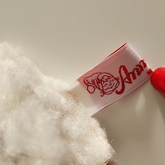 Annalee Lamb 5” Christmas Figurine – 1992 White Sheep with Santa Hat & Bell - Picture 8 of 8